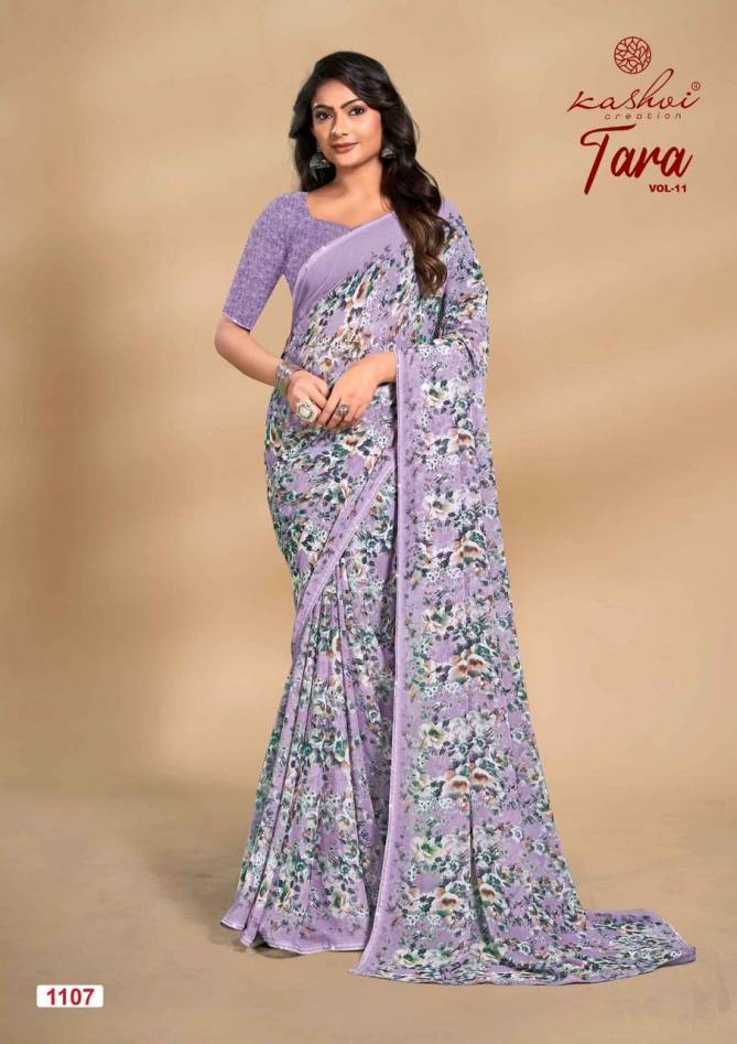 Tara Vol 11 By Kashvi Weightless Printed Sarees Wholesale Price In Surat